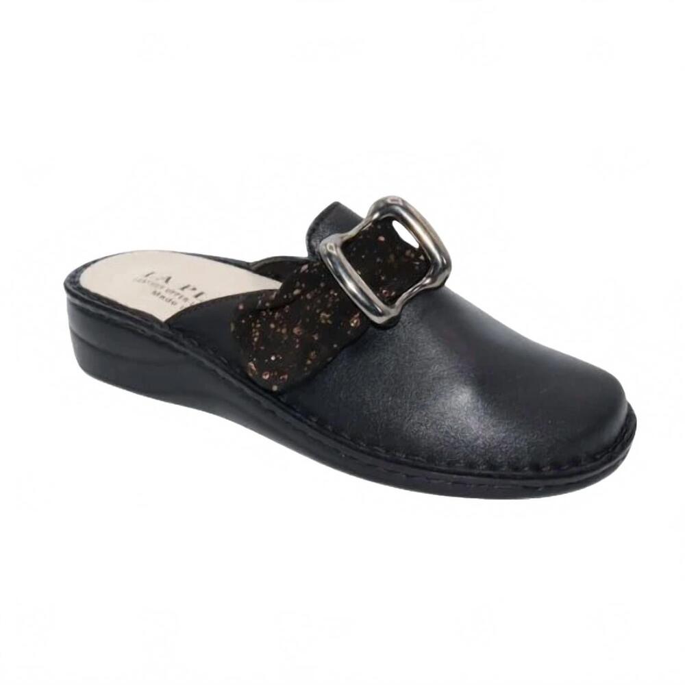 NEW ERIC MICHAEL women's shelby clogs in black